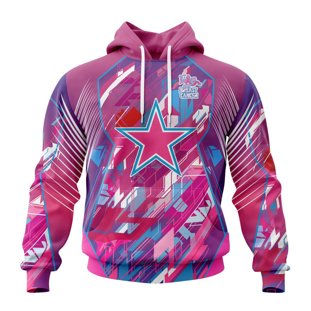Nfl Dallas Cowboys Specialized Design I Pink I Can Fearless Again Breast Cancer Hoodie Zip Hoodie TR728