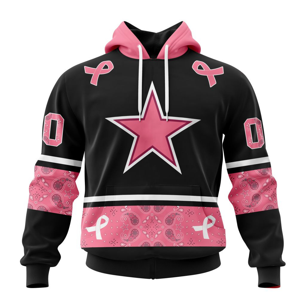Nfl Dallas Cowboys Specialized Design In Classic Style With Paisley In October We Wear Pink Breast Cancer Hoodie Zip Hoodie TR664