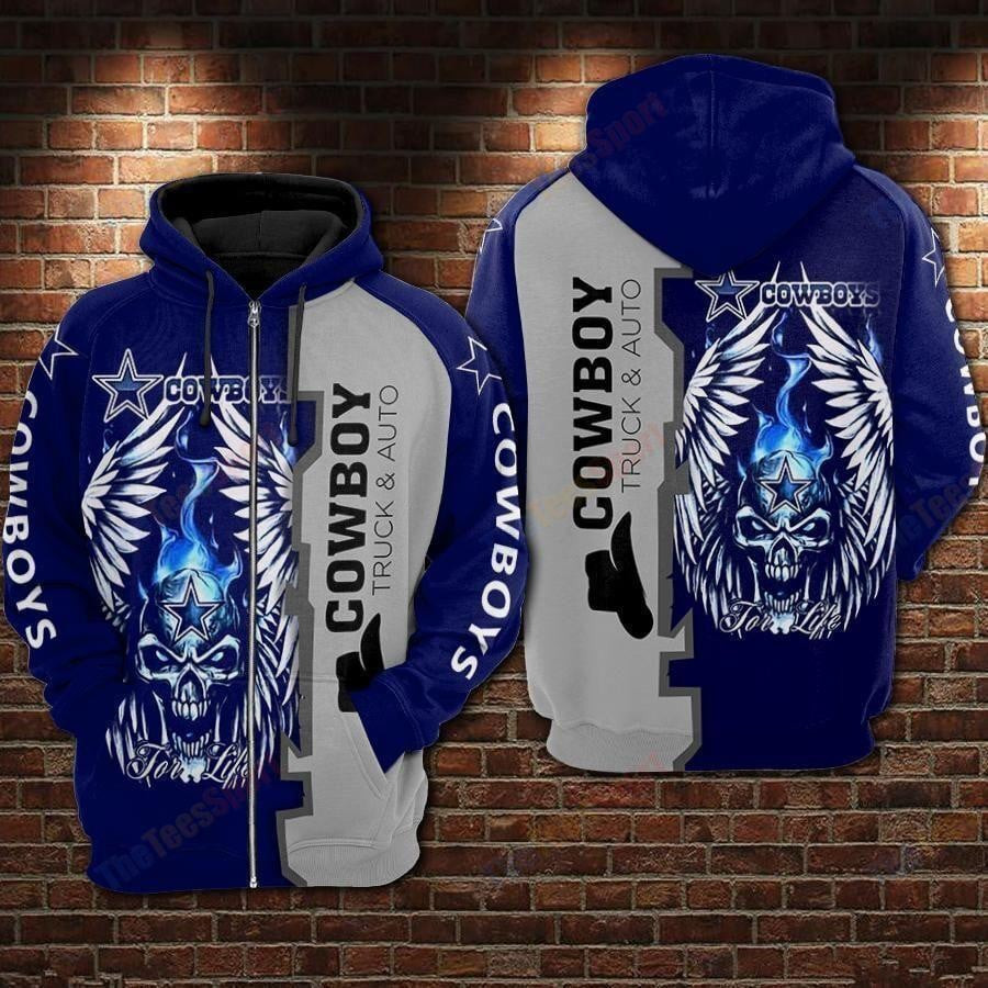 NFL Dallas Cowboys Truck And Auto 3D Hoodie, Zip Hoodie, Sweatshirt TR3406