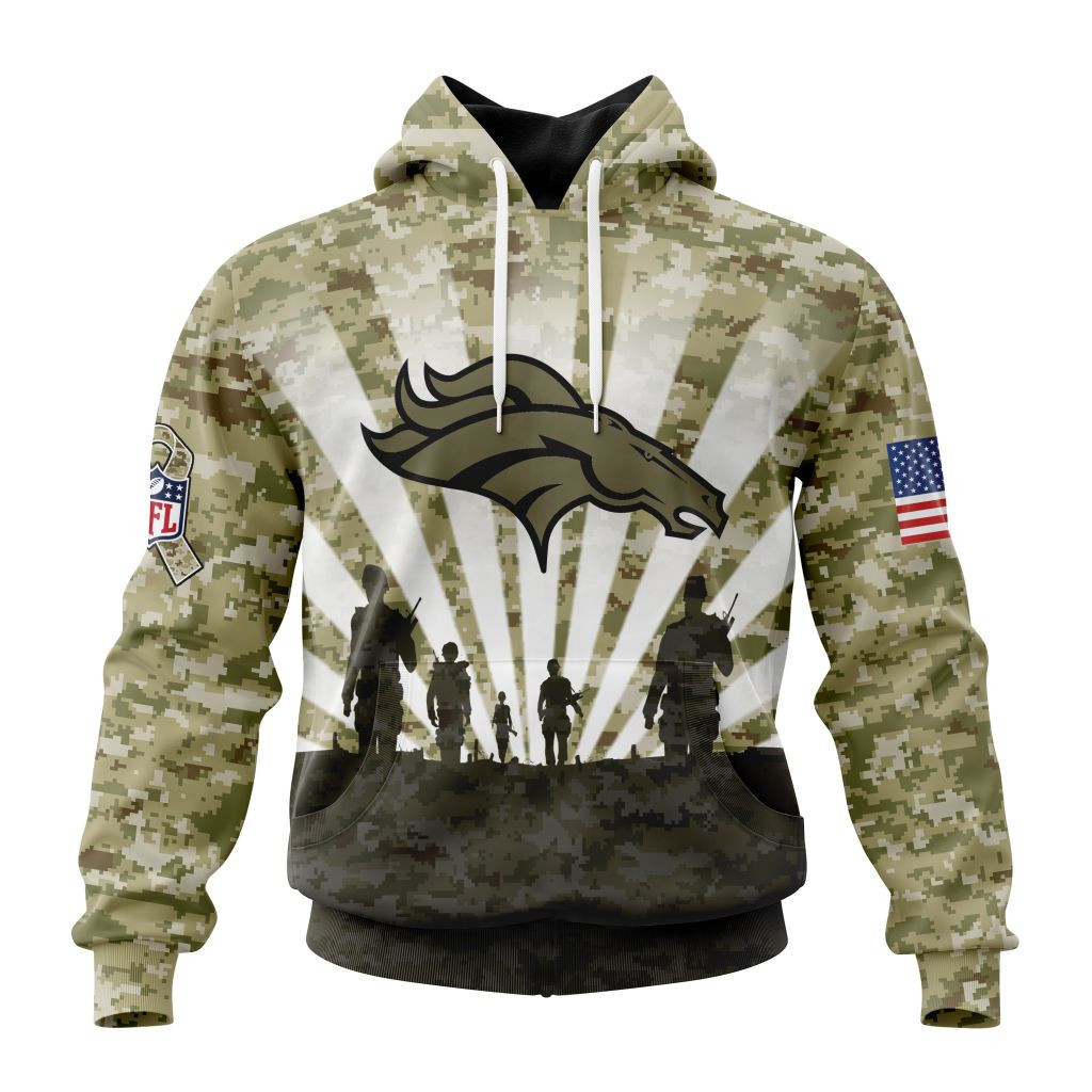 Nfl Denver Broncos Salute To Service  Honor Veterans And Their Families St2201 Hoodie Zip Hoodie TR259