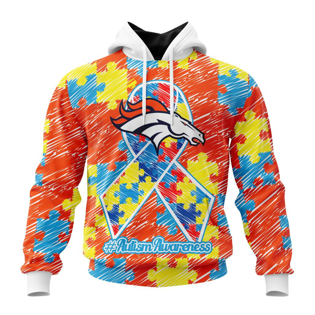 Nfl Denver Broncos Special Autism Awareness Design St2201 Hoodie Zip Hoodie PH84