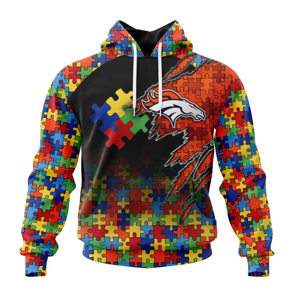 Nfl Denver Broncos Special Autism Awareness Design St2202 Hoodie Zip Hoodie PH136
