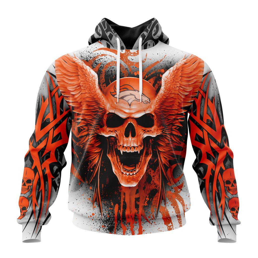 Nfl Denver Broncos Special Kits With Skull Art St2202 Hoodie Zip Hoodie TR441