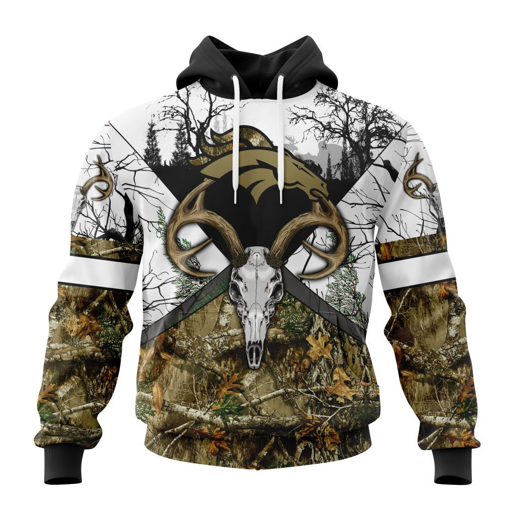 Nfl Denver Broncos Specialized Specialized Design Wih Deer Skull And Forest Pattern For Go Hunting Hoodie Zip Hoodie PH825