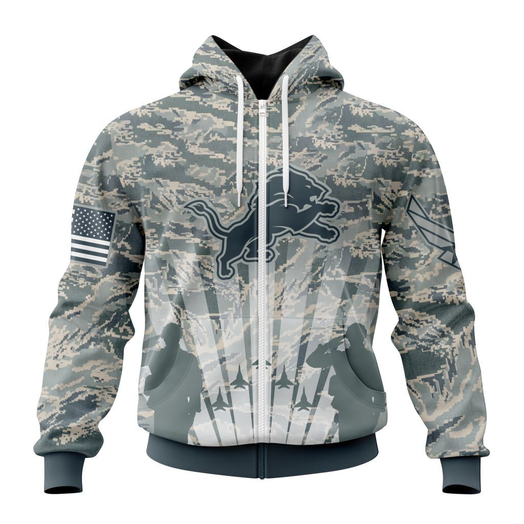 Nfl Detroit Lions Honor Us Air Force Veterans St2201 Hoodie Zip Hoodie PH191