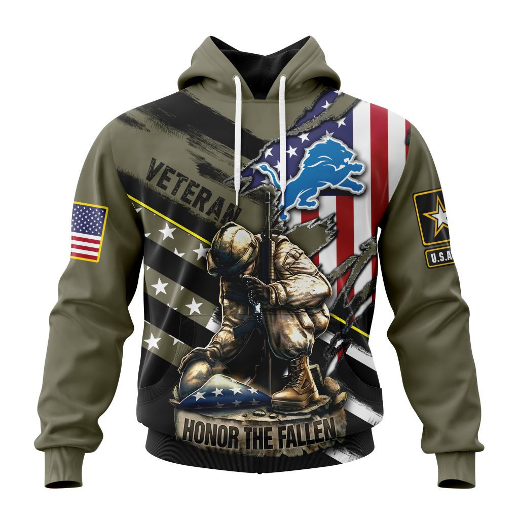 Nfl Detroit Lions  Honor Veterans And Their Families St2202 Hoodie Zip Hoodie TR375