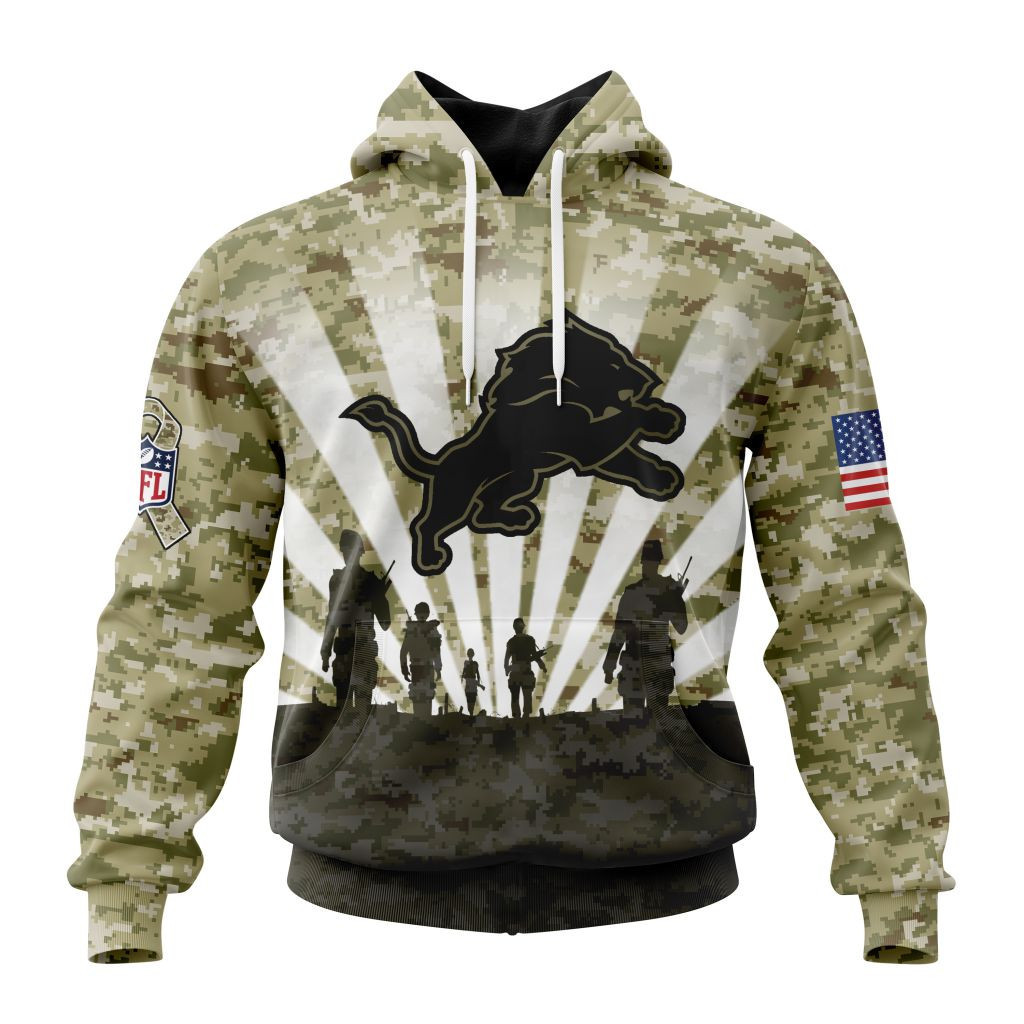 Nfl Detroit Lions Salute To Service  Honor Veterans And Their Families St2201 Hoodie Zip Hoodie TR239
