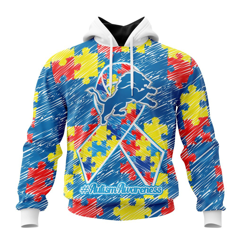 Nfl Detroit Lions Special Autism Awareness Design St2201 Hoodie Zip Hoodie PH82