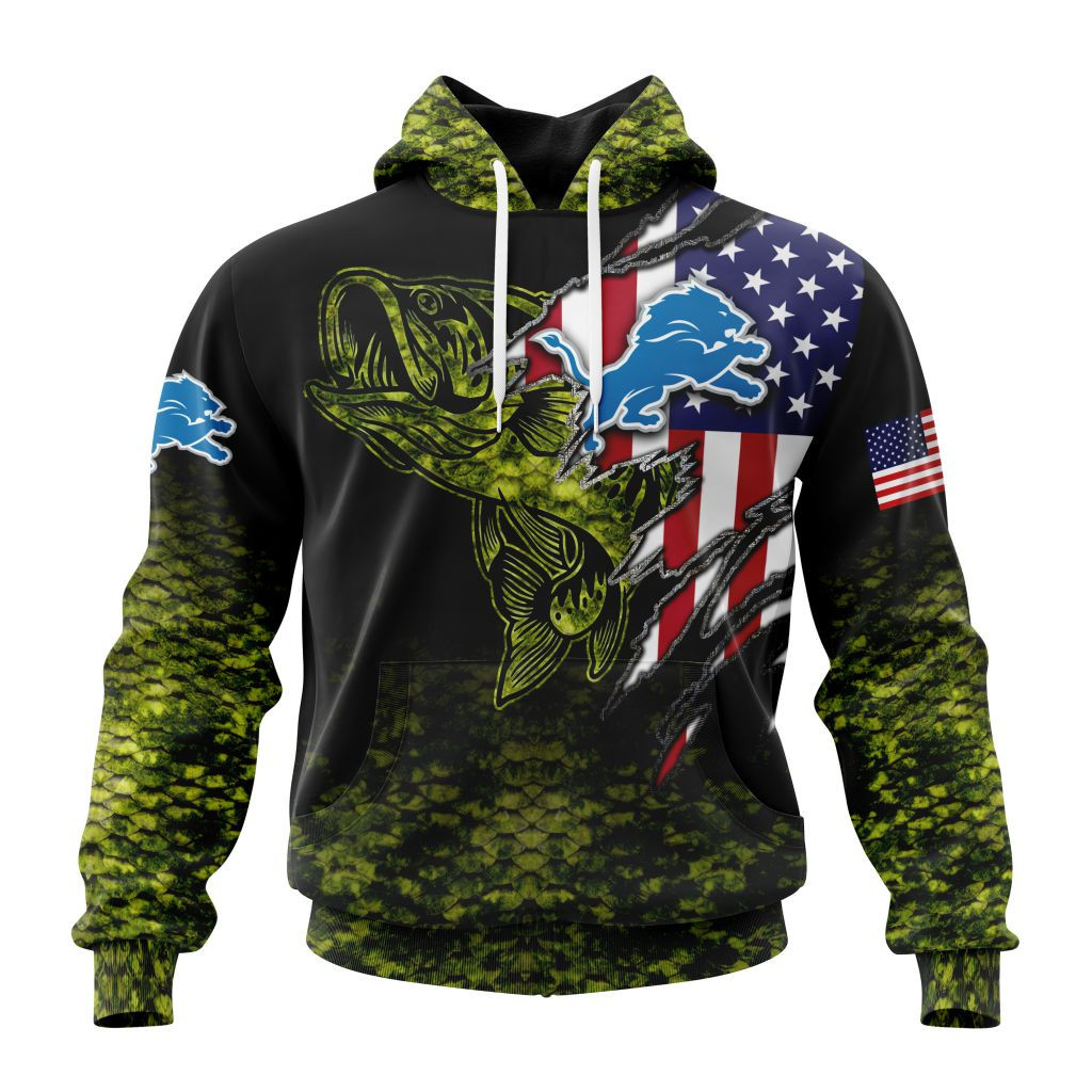 Nfl Detroit Lions Special Camo Fishing St2202 Hoodie Zip Hoodie TR518