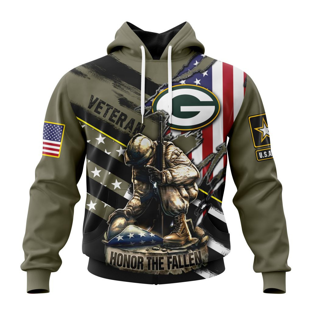 Nfl Green Bay Packers  Honor Veterans And Their Families St2202 Hoodie Zip Hoodie TR374