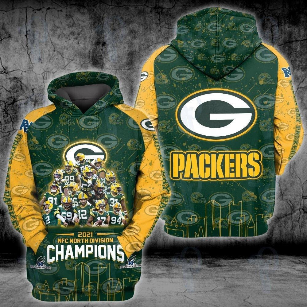 NFL Green Bay Packers Nfc North Championship Champions Autographed 3D Hoodie, Zip Hoodie, Sweatshirt TR3678