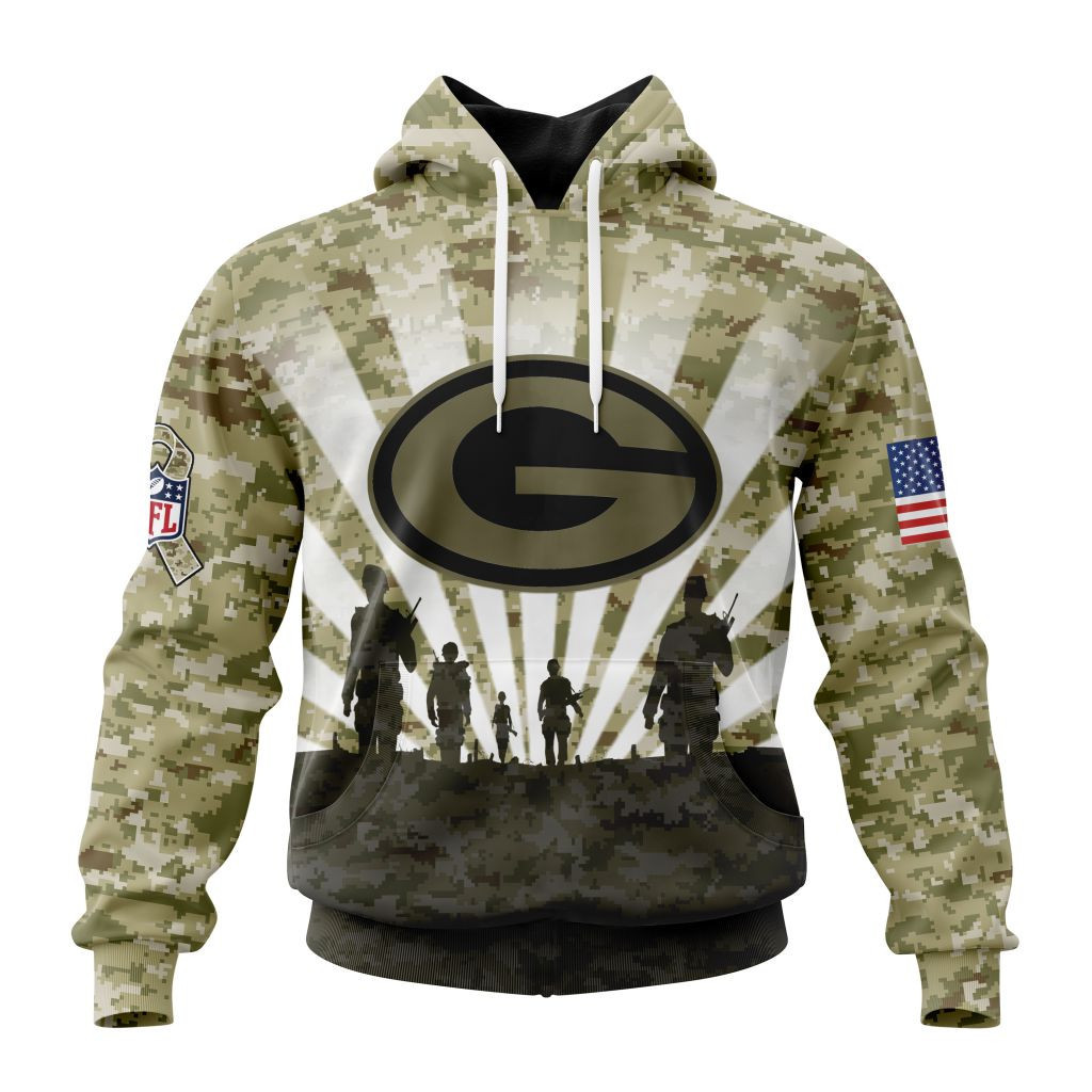 Nfl Green Bay Packers Salute To Service  Honor Veterans And Their Families St2201 Hoodie Zip Hoodie TR244