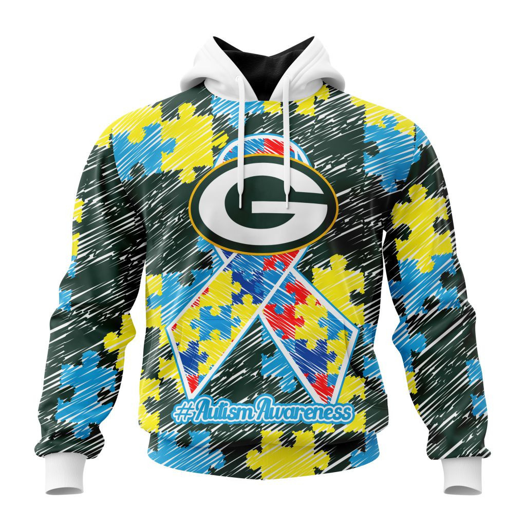 Nfl Green Bay Packers Special Autism Awareness Design St2201 Hoodie Zip Hoodie PH81