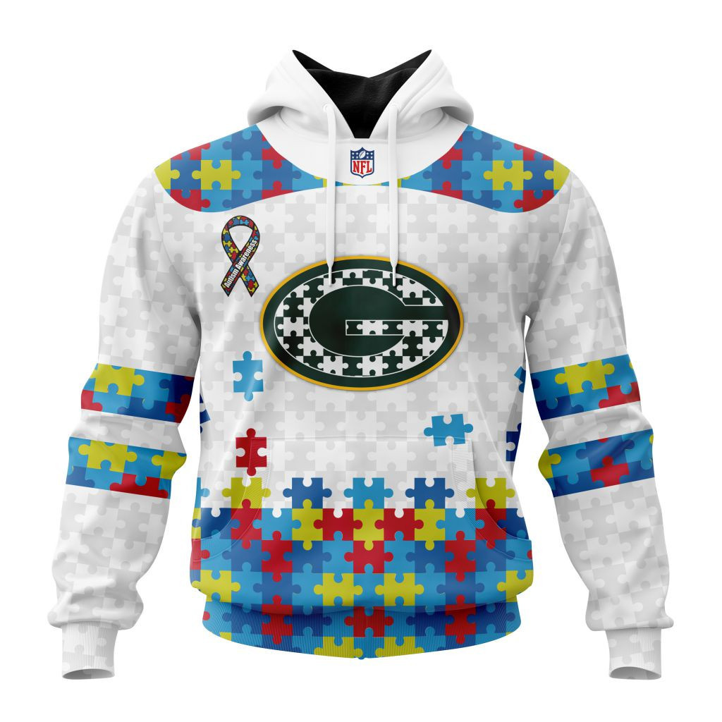 Nfl Green Bay Packers Special Autism Awareness Design St2304 Hoodie Zip Hoodie TR53