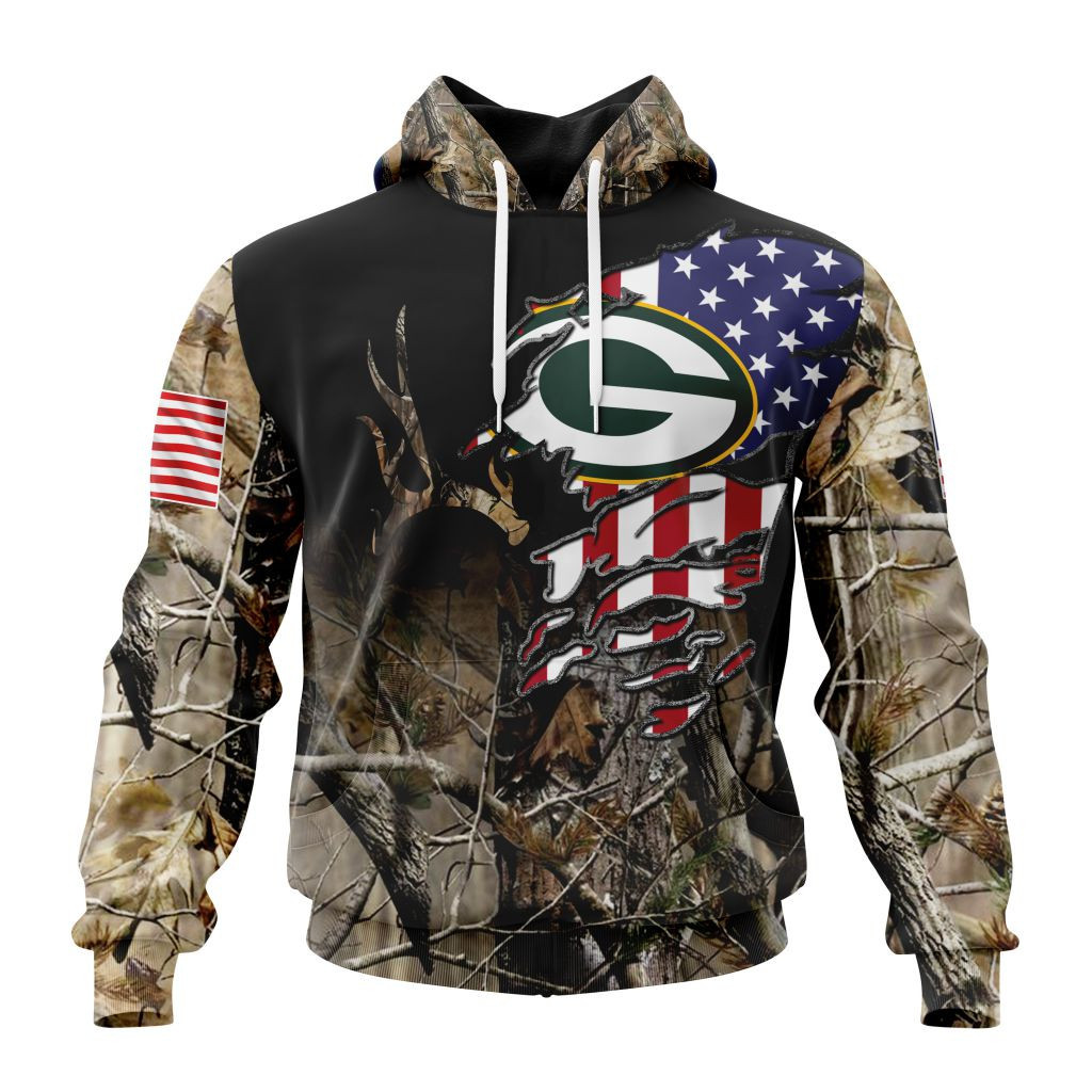 Nfl Green Bay Packers Special Camo Realtree Hunting St2201 Hoodie Zip Hoodie TR747
