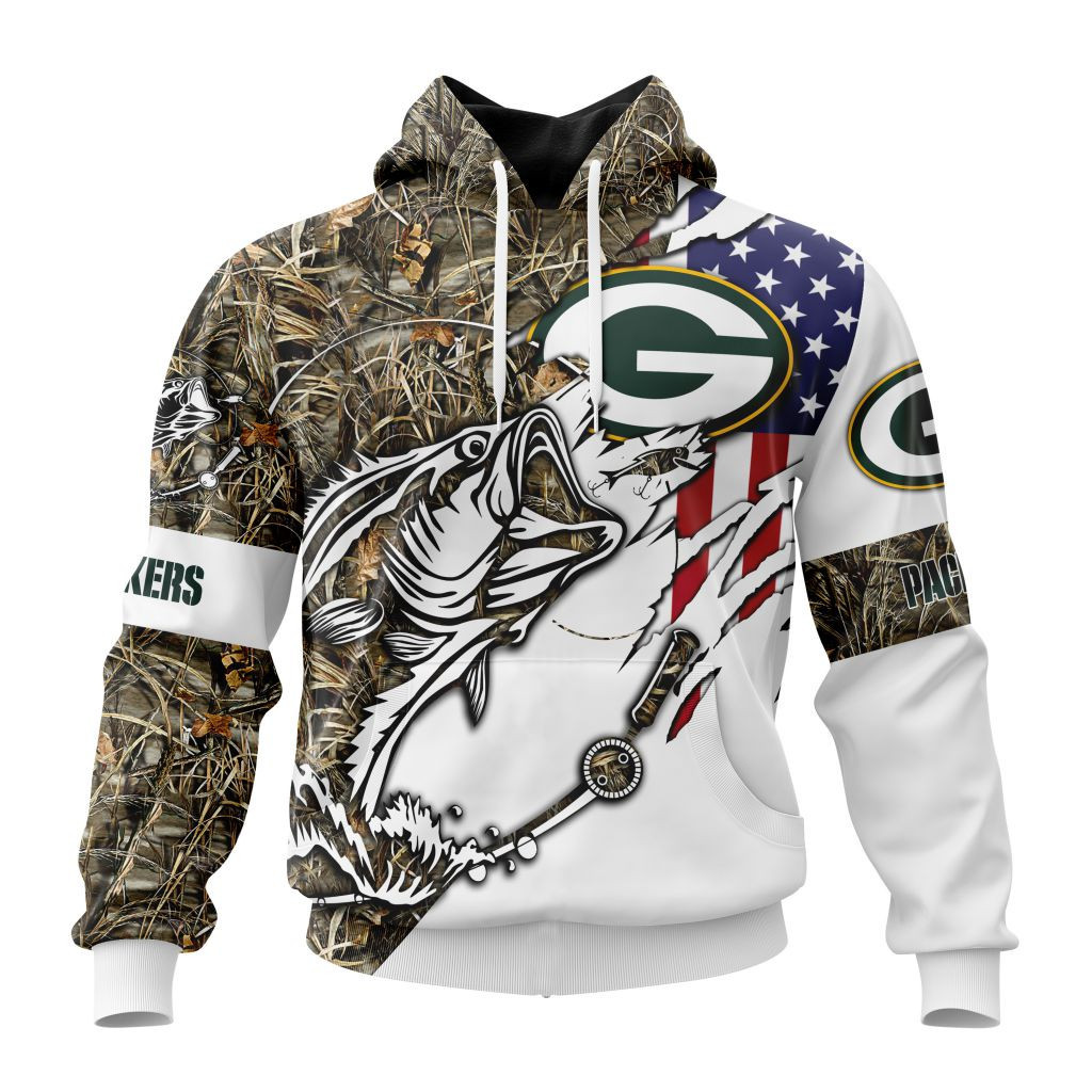 Nfl Green Bay Packers Special Fishing With Flag Of The United States St2201 Hoodie Zip Hoodie TR587