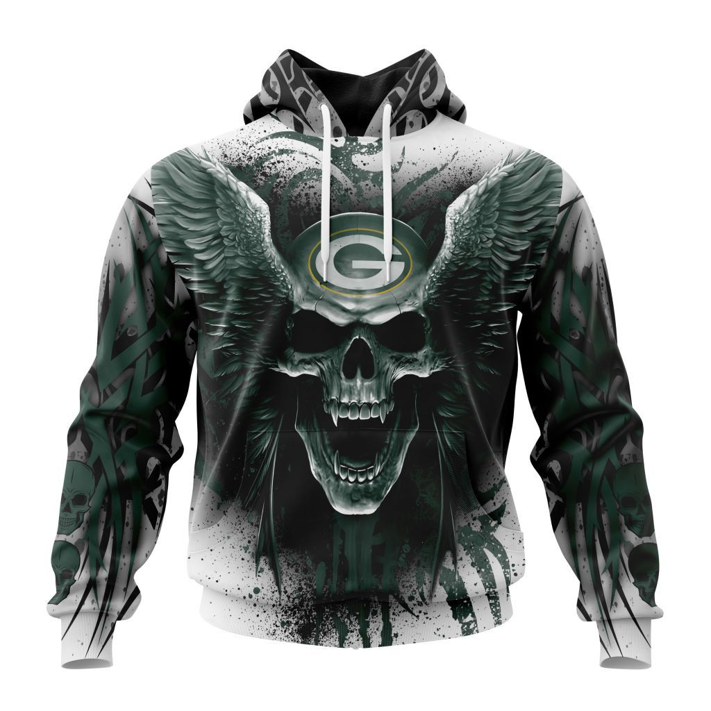 Nfl Green Bay Packers Special Kits With Skull Art St2202 Hoodie Zip Hoodie TR438