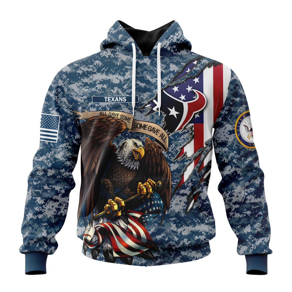 Nfl Houston Texans  Honor Us Navy Veterans St2201 Hoodie Zip Hoodie TR341