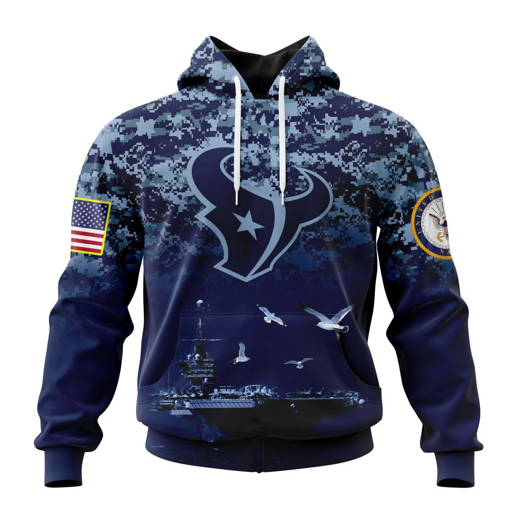 Nfl Houston Texans  Honor Us Navy Veterans St2202 Hoodie Zip Hoodie TR309