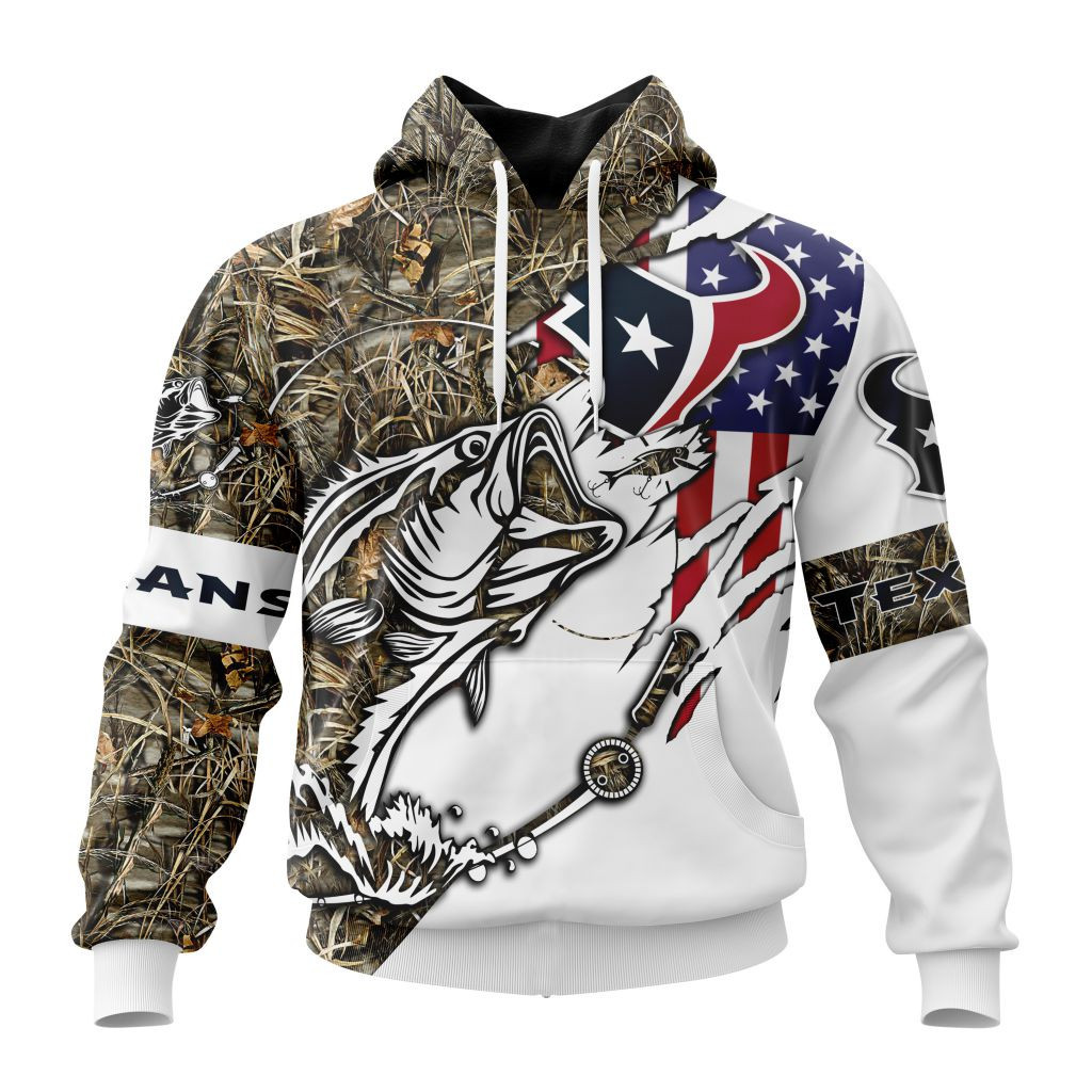 Nfl Houston Texans Special Fishing With Flag Of The United States St2201 Hoodie Zip Hoodie TR584