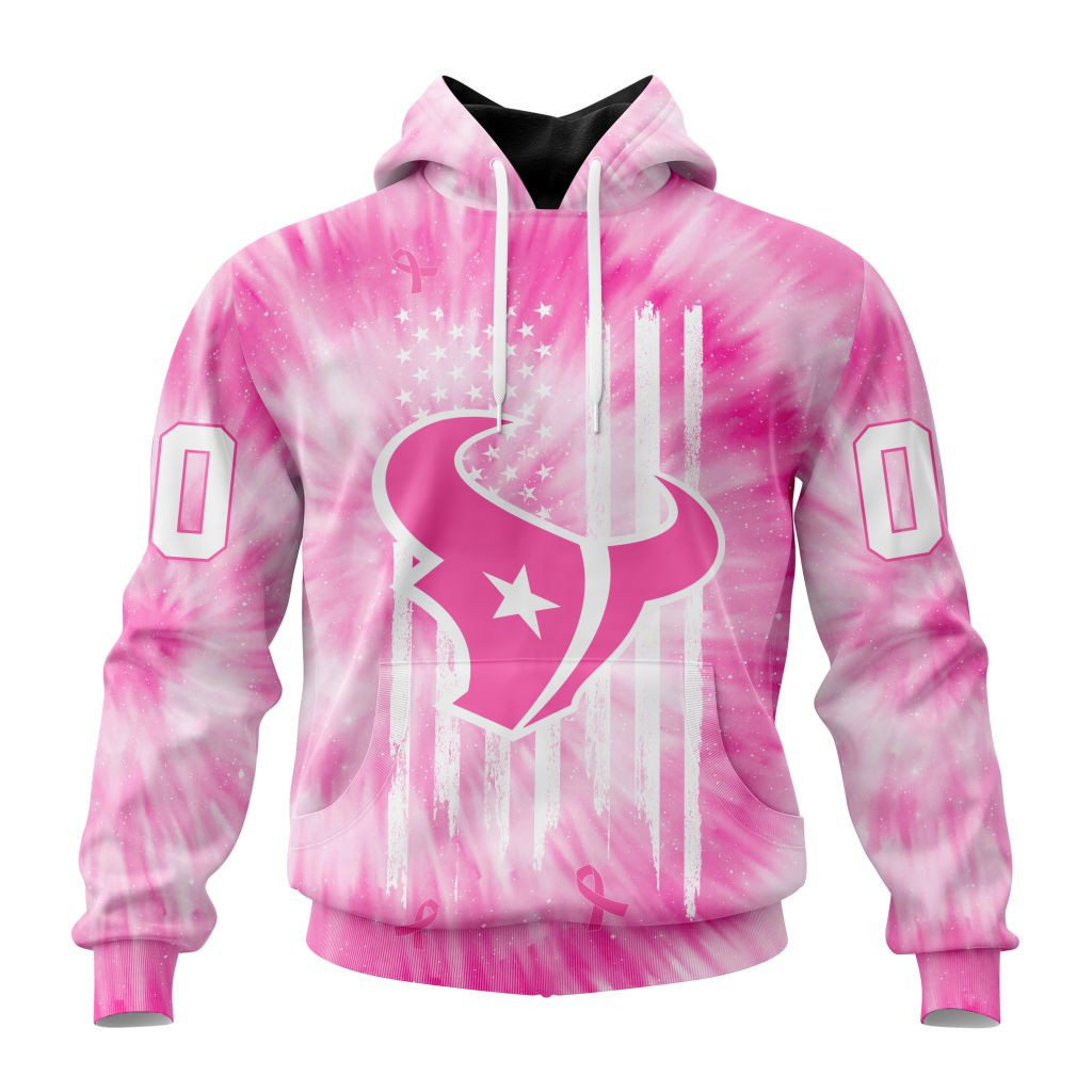 Nfl Houston Texans Special Pink Tie Dye St2201 Hoodie Zip Hoodie TR222