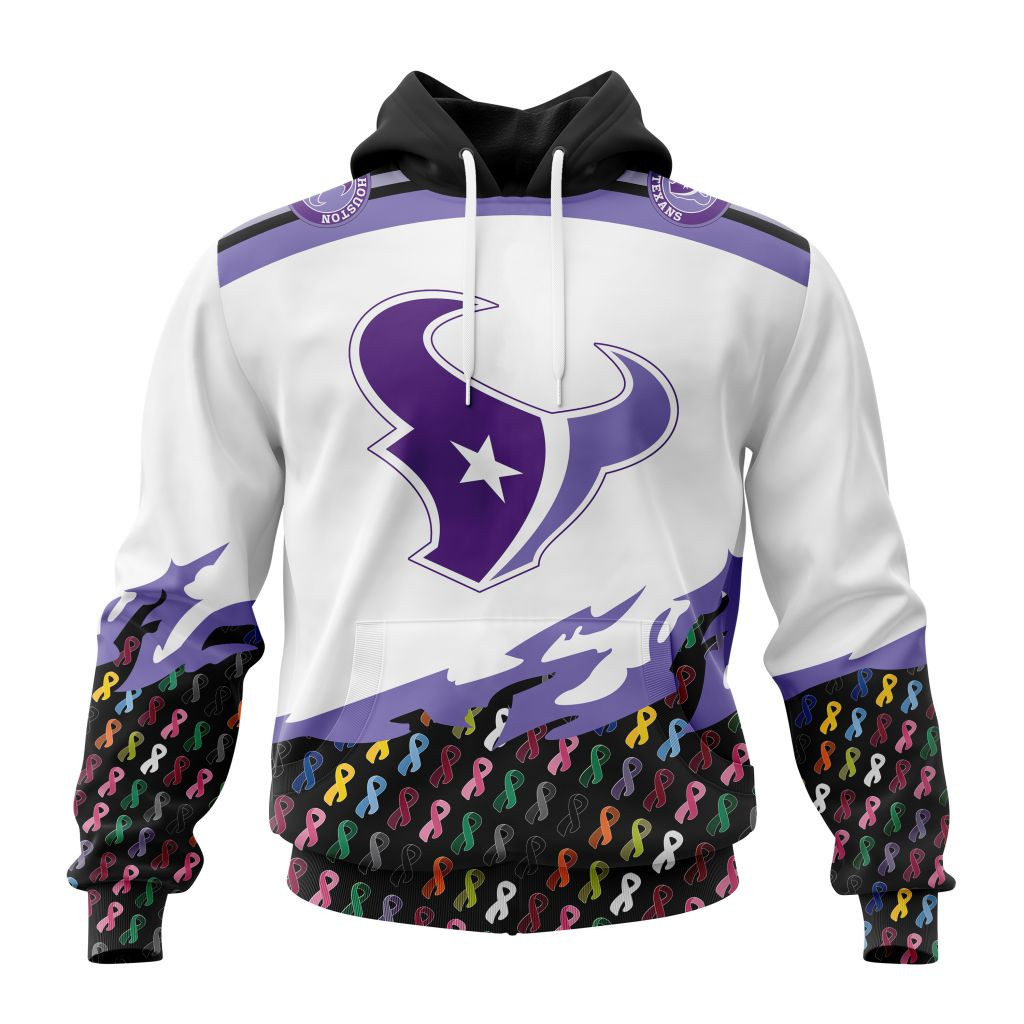 Nfl Houston Texans Specialized Kits In October We Stand Together We Can Beat Cancer Hoodie Zip Hoodie TR565