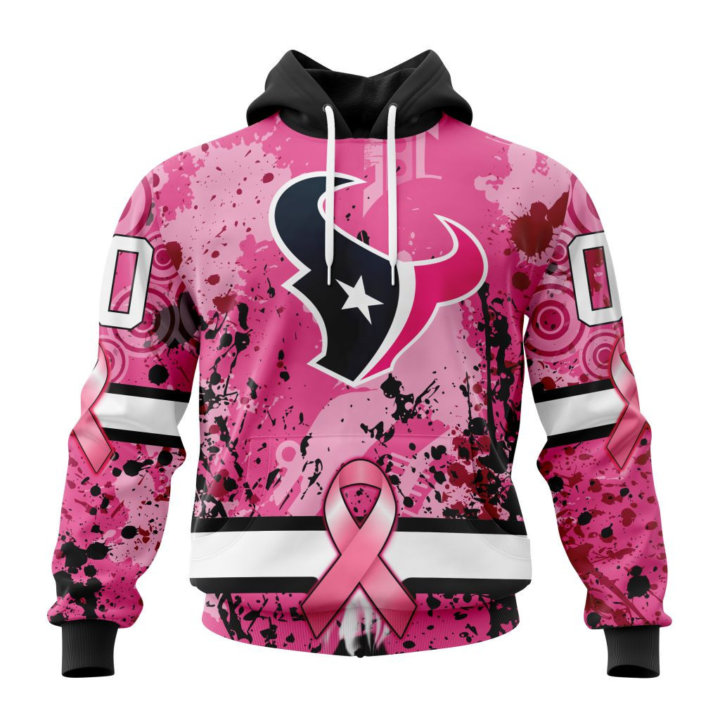 Nfl Houston Texans Specialized Specialized Design I Pink I Can In October We Wear Pink Breast Cancer Hoodie Zip Hoodie TR789