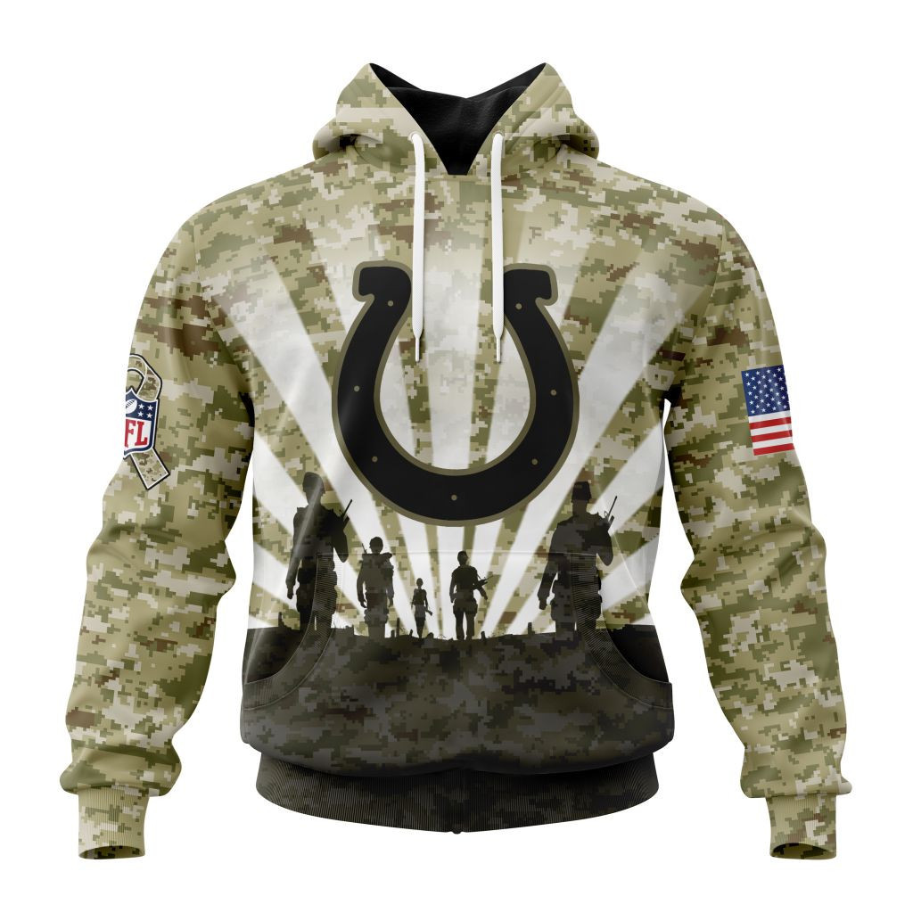 Nfl Indianapolis Colts Salute To Service  Honor Veterans And Their Families St2201 Hoodie Zip Hoodie TR263