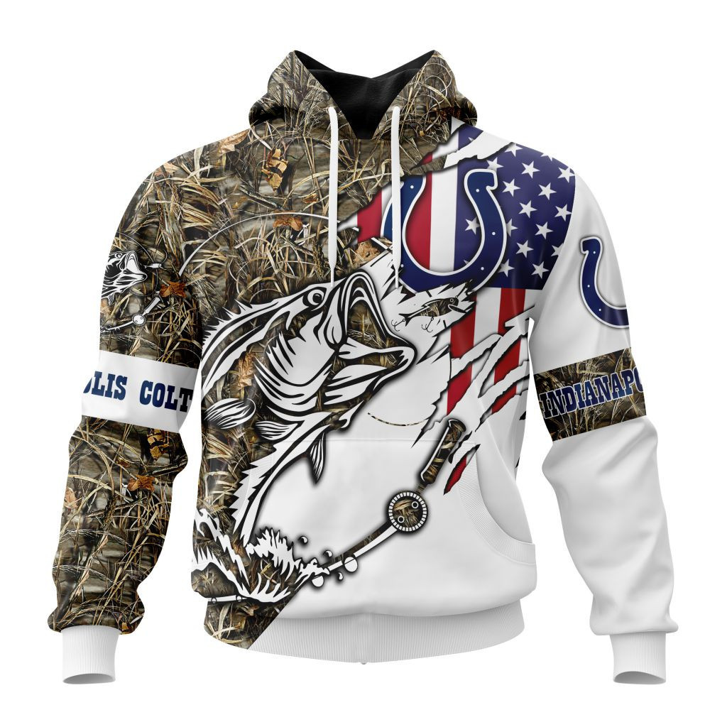Nfl Indianapolis Colts Special Fishing With Flag Of The United States St2201 Hoodie Zip Hoodie TR606