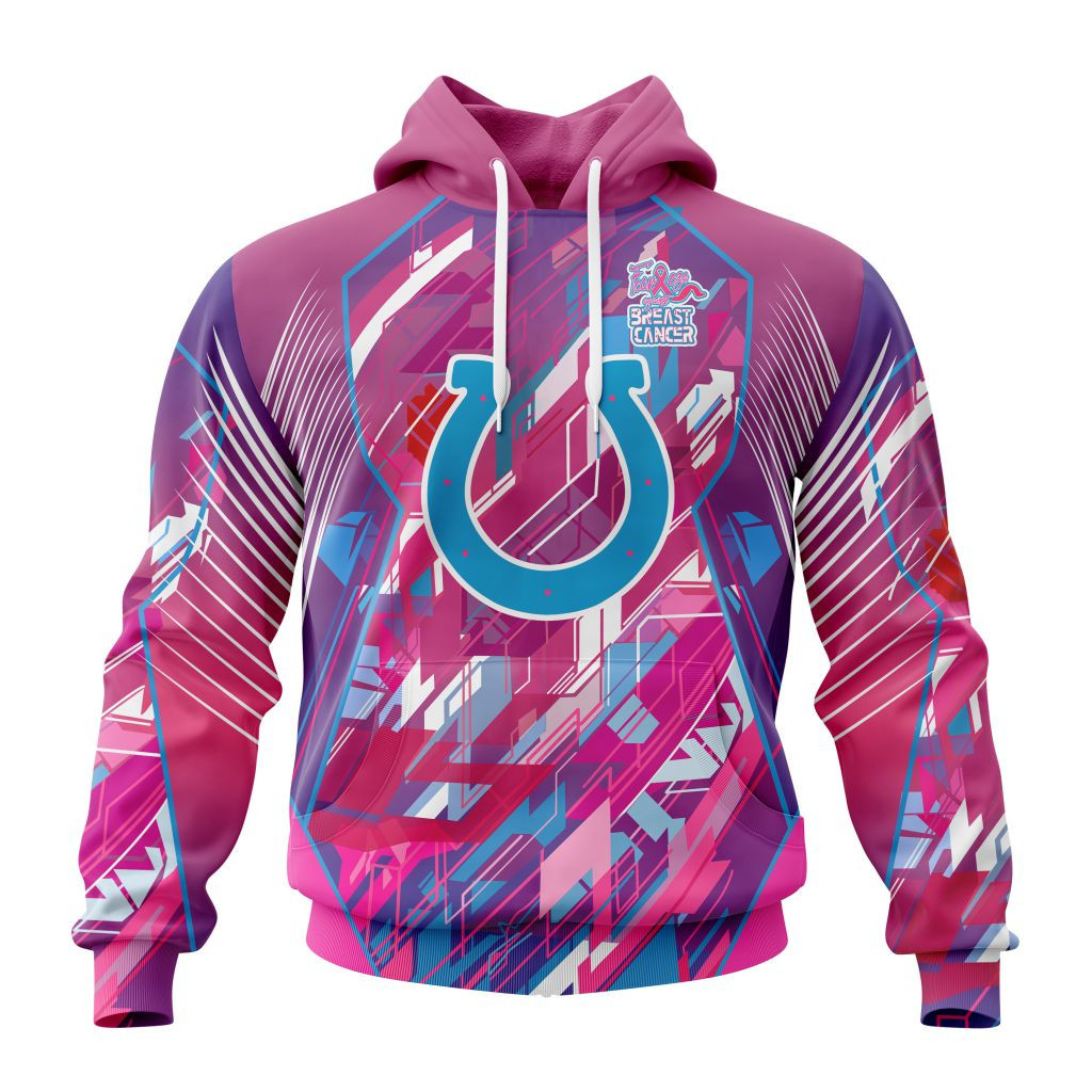 Nfl Indianapolis Colts Specialized Design I Pink I Can Fearless Again Breast Cancer Hoodie Zip Hoodie TR724
