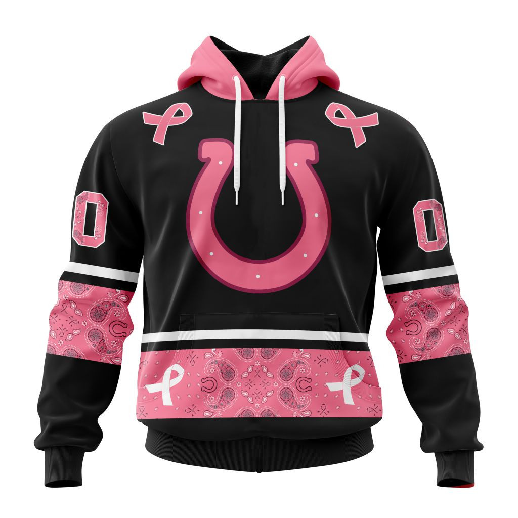 Nfl Indianapolis Colts Specialized Design In Classic Style With Paisley In October We Wear Pink Breast Cancer Hoodie Zip Hoodie TR660