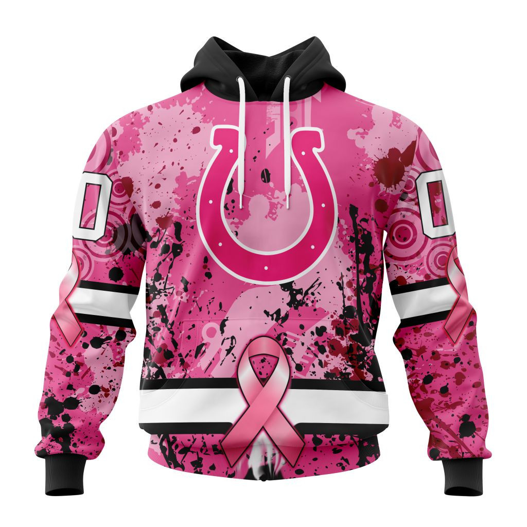 Nfl Indianapolis Colts Specialized Specialized Design I Pink I Can In October We Wear Pink Breast Cancer Hoodie Zip Hoodie TR788