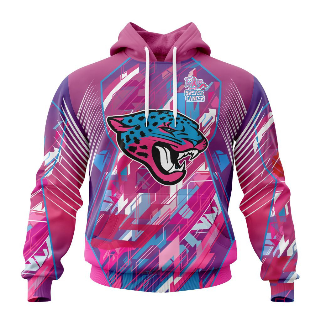 Nfl Jacksonville Jaguars Specialized Design I Pink I Can Fearless Again Breast Cancer Hoodie Zip Hoodie TR723