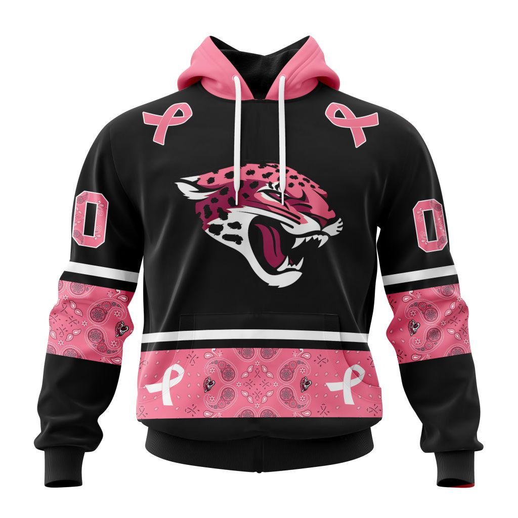 Nfl Jacksonville Jaguars Specialized Design In Classic Style With Paisley In October We Wear Pink Breast Cancer Hoodie Zip Hoodie TR659