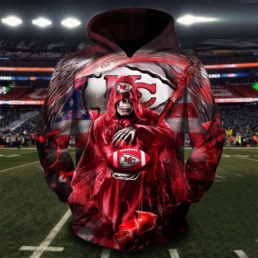 NFL Kansas City Chiefs God Of Death Hoodie 3D