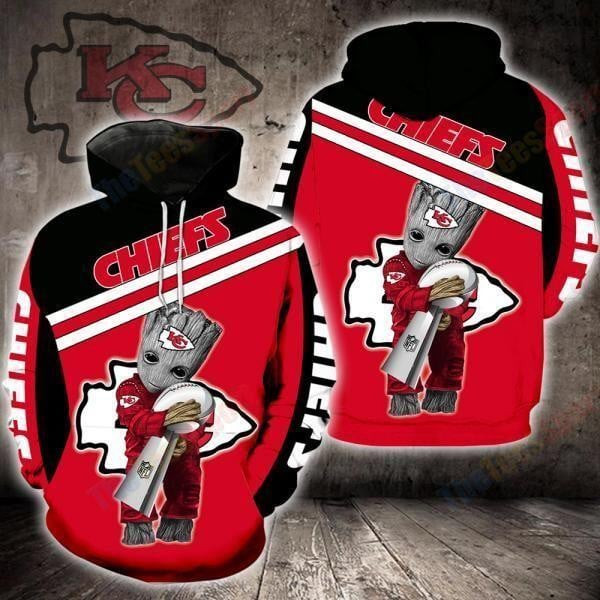 NFL Kansas City Chiefs Groot 3D Hoodie, Zip Hoodie, Sweatshirt TR3680
