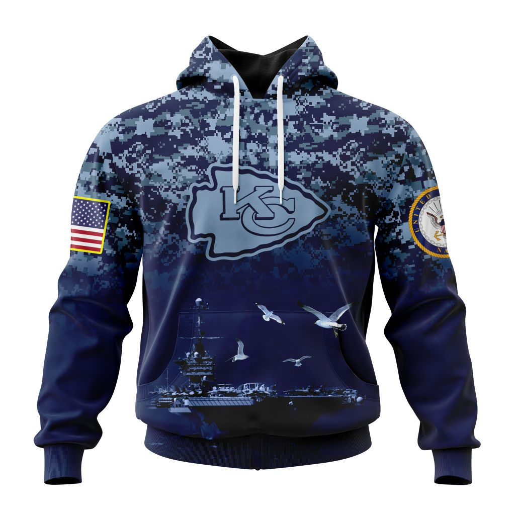 Nfl Kansas City Chiefs  Honor Us Navy Veterans St2202 Hoodie Zip Hoodie TR306