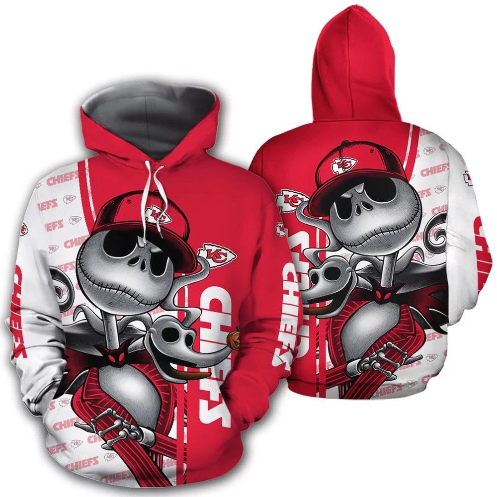 NFL Kansas City Chiefs Jack Skeleton 49 Unisex 3D Hoodie Gift For Fans
