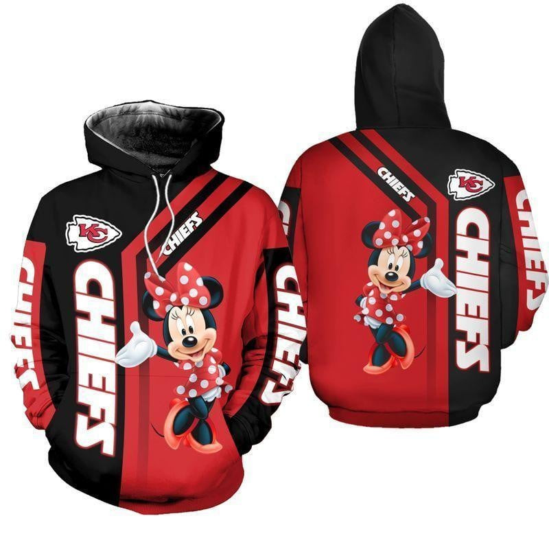 NFL Kansas City Chiefs Minnie Mouse 3D Hoodie, Zip Hoodie, Sweatshirt TR3616