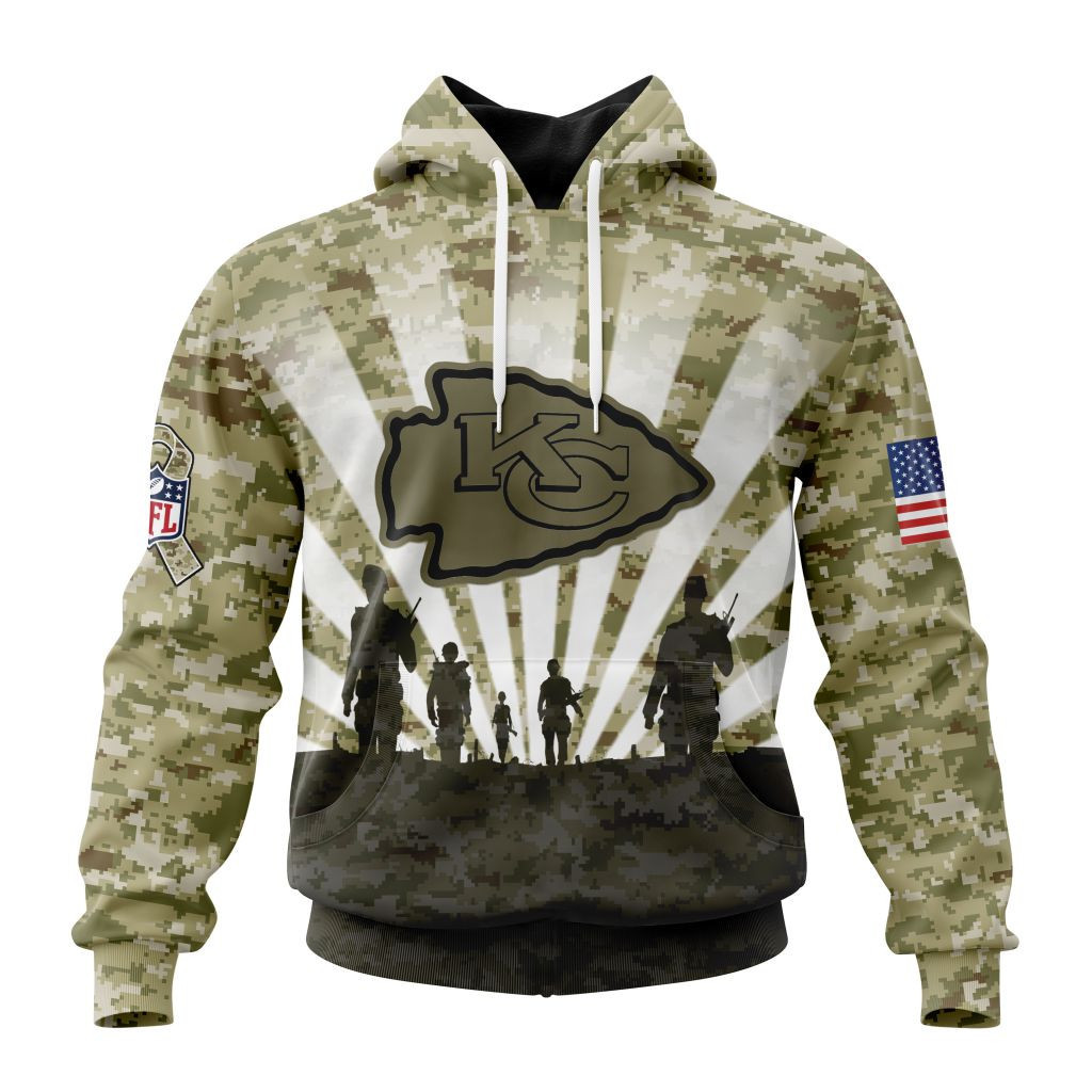 Nfl Kansas City Chiefs Salute To Service  Honor Veterans And Their Families St2201 Hoodie Zip Hoodie TR261