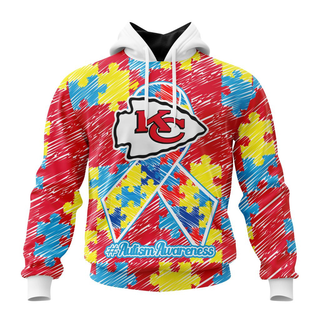 Nfl Kansas City Chiefs Special Autism Awareness Design St2201 Hoodie Zip Hoodie TR79