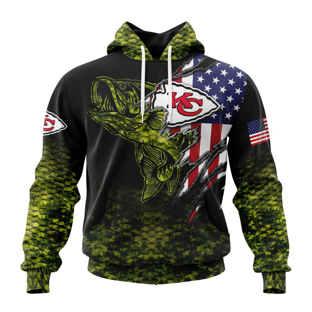 Nfl Kansas City Chiefs Special Camo Fishing St2202 Hoodie Zip Hoodie TR540