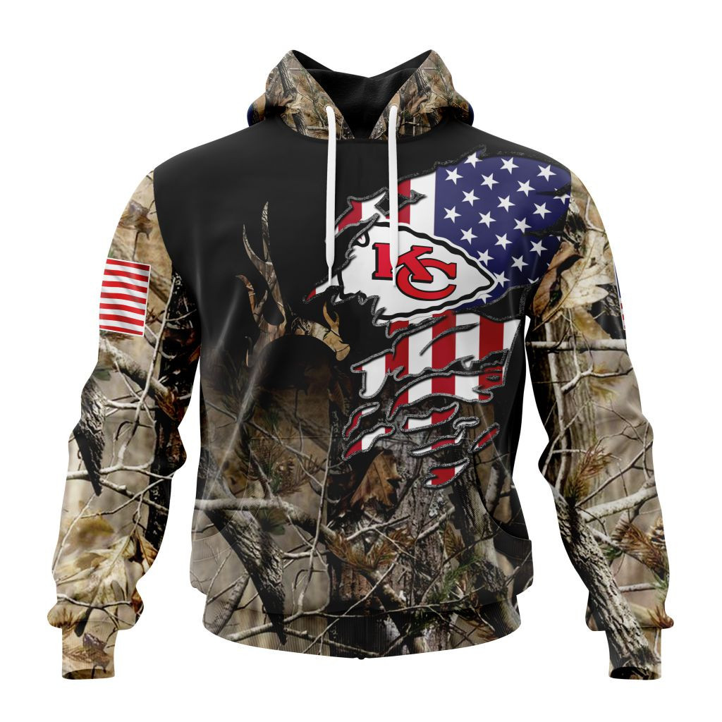 Nfl Kansas City Chiefs Special Camo Realtree Hunting St2201 Hoodie Zip Hoodie TR764