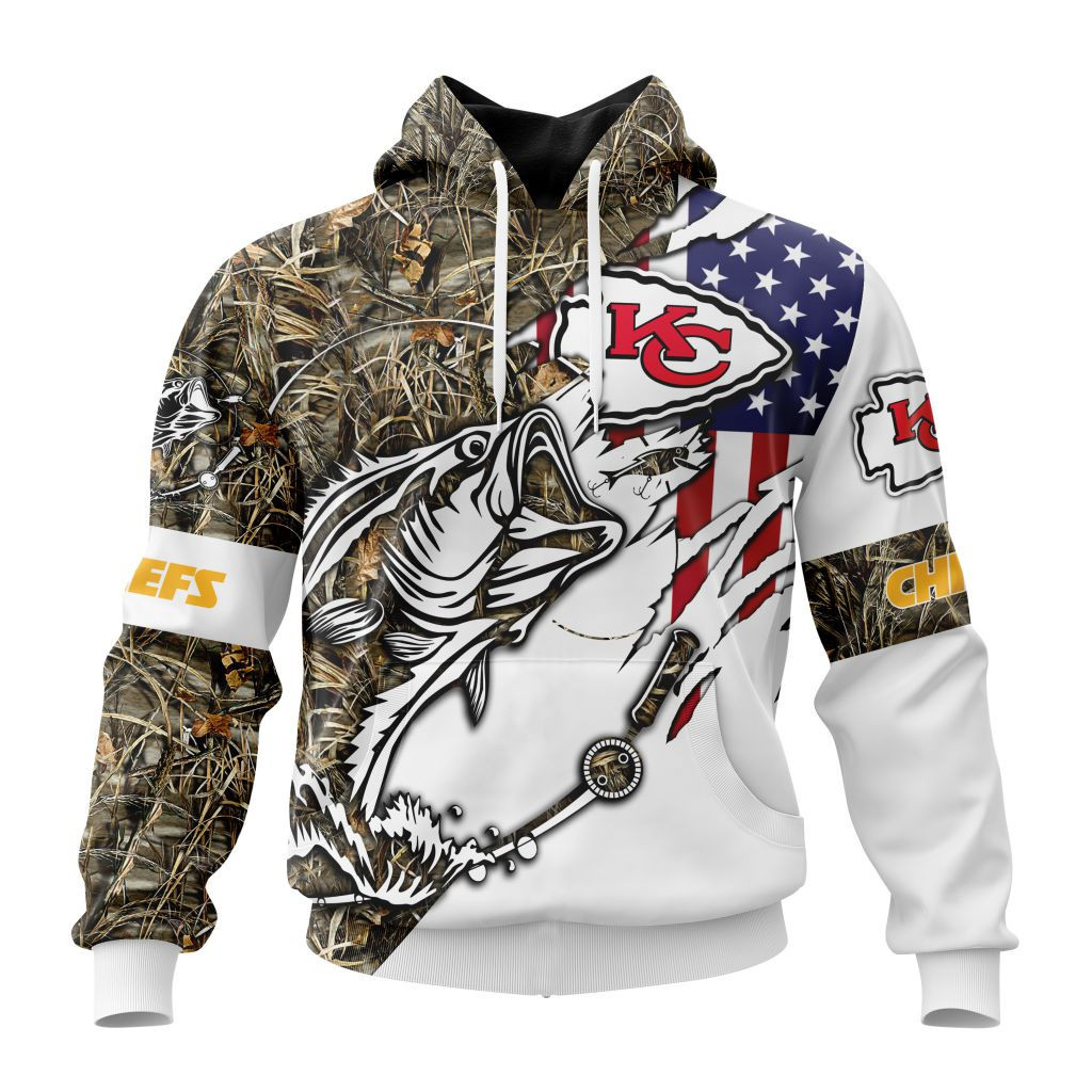 Nfl Kansas City Chiefs Special Fishing With Flag Of The United States St2201 Hoodie Zip Hoodie TR604