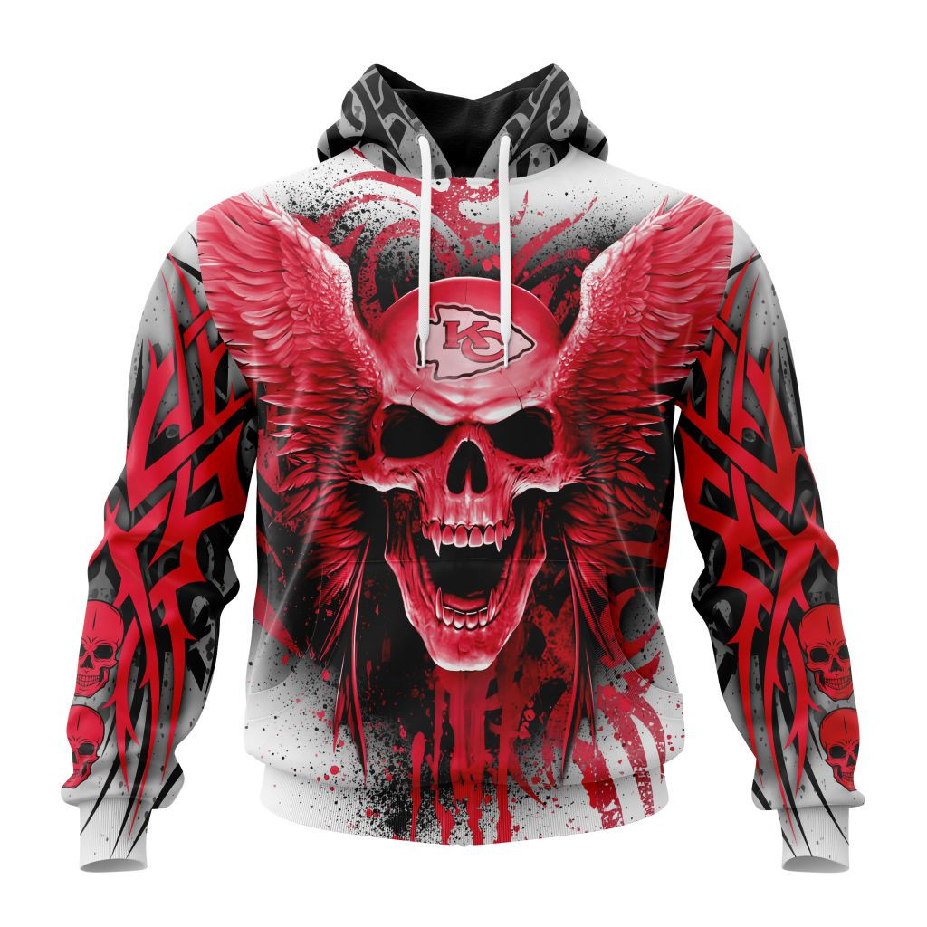 Nfl Kansas City Chiefs Special Kits With Skull Art St2202 Hoodie Zip Hoodie TR434