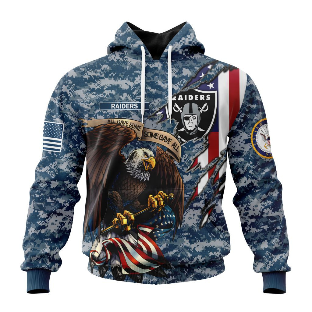 Nfl Las Vegas Raiders  Honor Us Navy Veterans St2201 Hoodie Zip Hoodie TR335