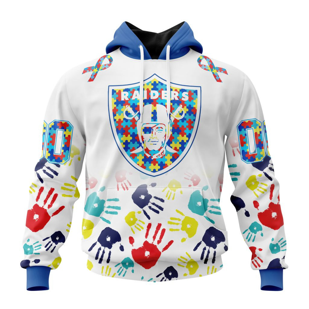 Nfl Las Vegas Raiders Special Autism Awareness Design St2203 Hoodie Zip Hoodie PH102