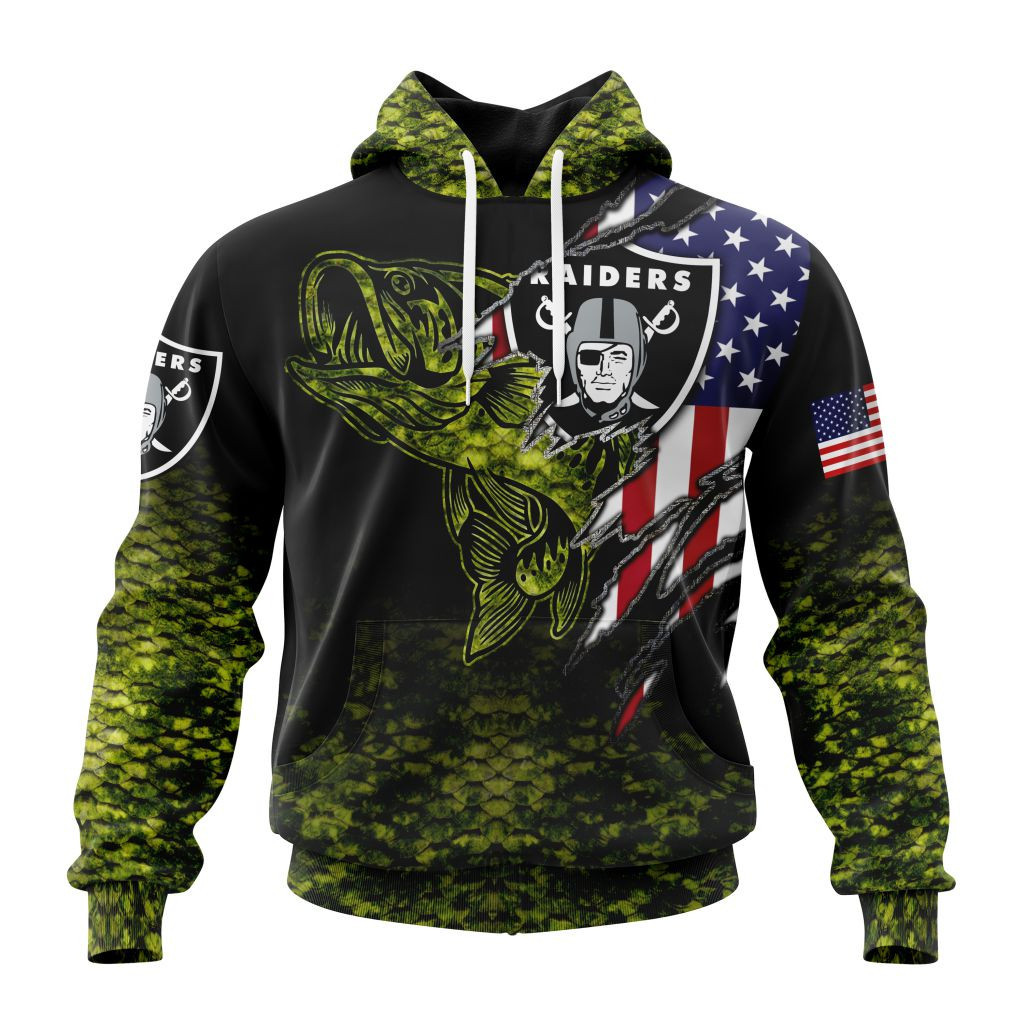 Nfl Las Vegas Raiders Special Camo Fishing St2202 Hoodie Zip Hoodie TR535