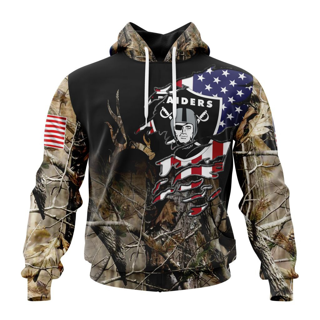 Nfl Las Vegas Raiders Special Camo Realtree Hunting St2201 Hoodie Zip Hoodie TR759