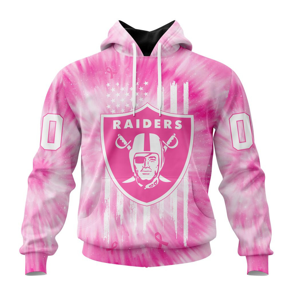 Nfl Las Vegas Raiders Special Pink Tie Dye St2201 Hoodie Zip Hoodie TR216